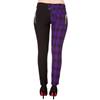 Banned - HALF BLACK HALF CHECK Trousers skinny fit - Black/Purple Product image